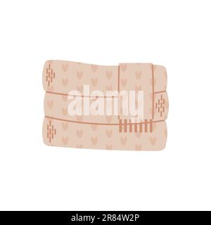 Début de la chute. Élément d'automne confortable. Foulard sur fond blanc. Saison chaude de l'automne..illustration vectorielle. Illustration de Vecteur