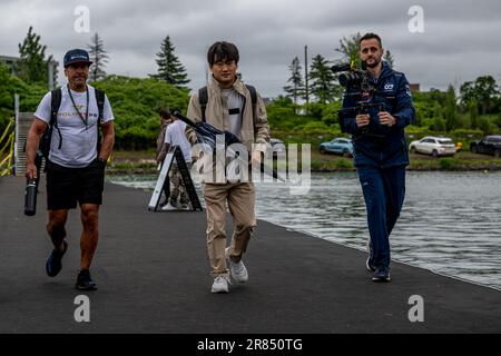 Montréal, Canada. 18th juin 2023. CIRCUIT GILLES VILLENEUVE, CANADA - JUIN 18 : Yuki Tsunoda, AlphaTauri AT04 pendant le Grand Prix canadien au circuit Gilles Villeneuve le dimanche 18 juin 2023 à Montréal, Canada. (Photo de Michael Potts/BSR Agency) crédit: BSR Agency/Alay Live News Banque D'Images