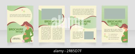 Classes d'accouchement conception de brochure vierge Illustration de Vecteur