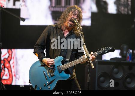 Manchester, États-Unis. 19th juin 2022. Dave Grohl et Foo Fighters se produit au cours du 4 e jour du festival de musique et d'arts Bonnaroo 2023 sur 18 juin 2023 à Manchester, Tennessee. Photo: Darren Eagles/imageSPACE crédit: Imagespace/Alay Live News Banque D'Images