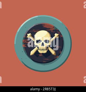 Icône du logo pirate Illustration de Vecteur