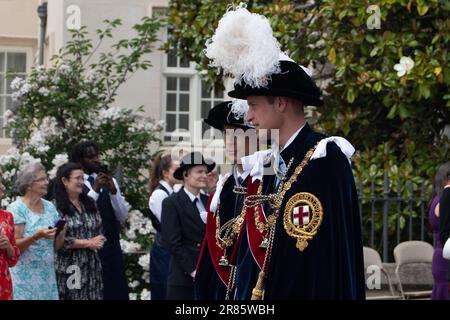 Windsor, Berkshire, Royaume-Uni. 19th juin 2023. William, le prince de Galles et Edward, le duc d'Édimbourg à la cérémonie du Garter au château de Windsor aujourd'hui. Crédit : Maureen McLean/Alay Live News Banque D'Images