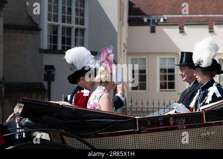 Windsor, Berkshire, Royaume-Uni. 19th juin 2023. Sophie la duchesse d'Édimbourg et Edward, le duc d'Édimbourg, Sir Timothy Laurence et la princesse royale à la cérémonie du Garter. Crédit : Maureen McLean/Alay Live News Banque D'Images