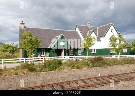 Corrour Station House un restaurant sur la West Highland Line dans les Highlands écossais, propriété de la Corrour Estate Company. Banque D'Images