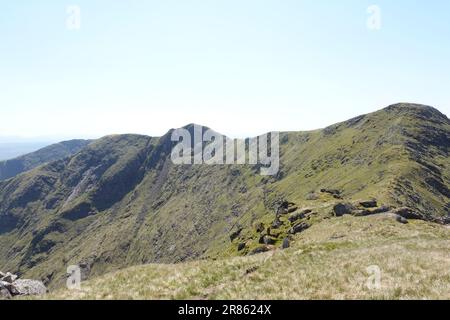 Le sommet de Stob Diamh vu de Sron an Isean, Dalmally Horse Shoe, Highlands écossais, Écosse Banque D'Images