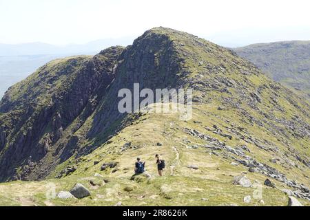 Le sommet de Stob Diamh vu de Sron an Isean, Dalmally Horse Shoe, Highlands écossais, Écosse Banque D'Images