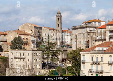 Sartene dans le département de Corse-du-Sud sur l'île de Corse, France. Banque D'Images