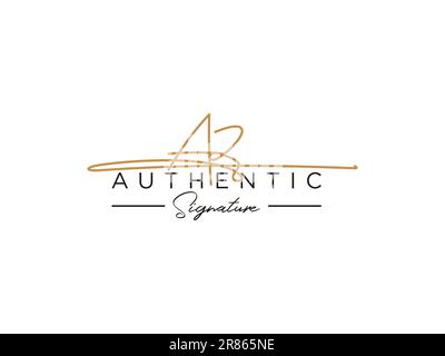 Modèle de logo de signature AZ. Illustration de Vecteur