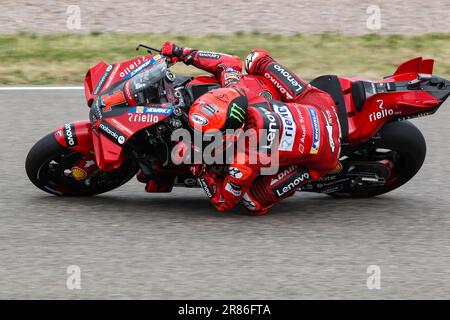 Sachsenring, Allemagne. , . #1 BAGNAIA Francesco (ITA) LIQUI MOLY MOTO GP saison 2023, course de moto, Weltmeisterschaft MotoGP, photo et copyright © Udo STIEFEL/ATP images (STIEFEL Udo/ATP/SPP) Credit: SPP Sport Press photo. /Alamy Live News Banque D'Images