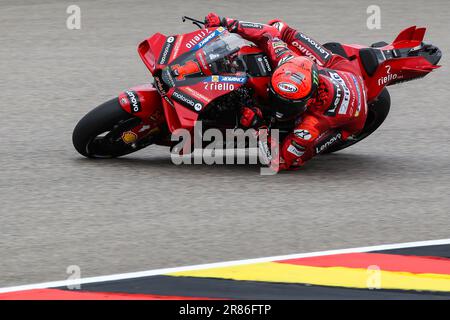 Sachsenring, Allemagne. , . #1 BAGNAIA Francesco (ITA) LIQUI MOLY MOTO GP saison 2023, course de moto, Weltmeisterschaft MotoGP, photo et copyright © Udo STIEFEL/ATP images (STIEFEL Udo/ATP/SPP) Credit: SPP Sport Press photo. /Alamy Live News Banque D'Images