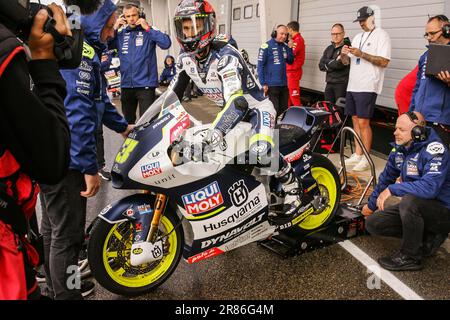 Sachsenring, Allemagne. , . #3 TULOVIC Lukas (GER)/Moto2 MotoGP, MOTO GP, saison 2023 sur le Sachsenring, Grand Prix de moto d'ALLEMAGNE - Motorsport, courses de moto sur route, Motorrad-WM, photo et copyright © Udo STIEFEL/ATP images (STIEFEL Udo/ATP/SPP) Credit: SPP Sport Press photo. /Alamy Live News Banque D'Images