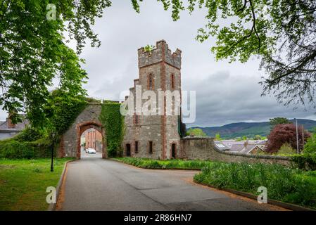 Hôtel du château de Ruthin (Castell Rhuthun) dans la ville de Ruthin dans la vallée de Clwyd, au nord du pays de Galles. Banque D'Images