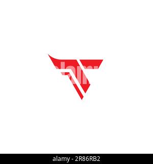 Concept logo T comme triangle. Logo lettre T. Illustration de Vecteur