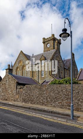 19th Century Lerwick Town Hall à Lerwick, îles Shetland, Écosse - 18th juillet 2012 Banque D'Images