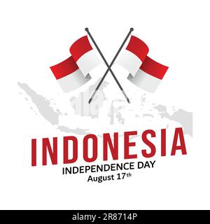17th août Indonésie concept de jour de l'indépendance Illustration de Vecteur