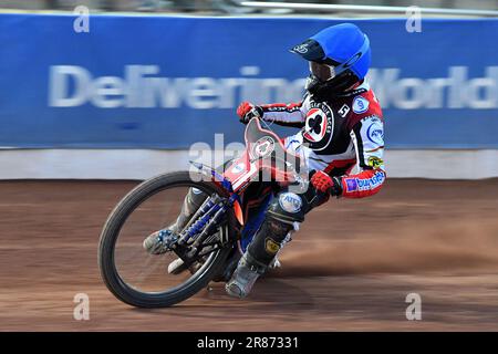 Manchester, Royaume-Uni. 19 juin 2023. Brady Kurtz (capitaine) de Belle vue 'ATPI' Aces pendant le match de première division de Sports Insure entre Belle vue Aces et Peterborough Panthers au National Speedway Stadium, Manchester, le lundi 19th juin 2023 crédit : MI News & Sport /Alay Live News Banque D'Images