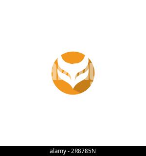 Le logo Fox est très simple. Conception du logo Fox Head Illustration de Vecteur