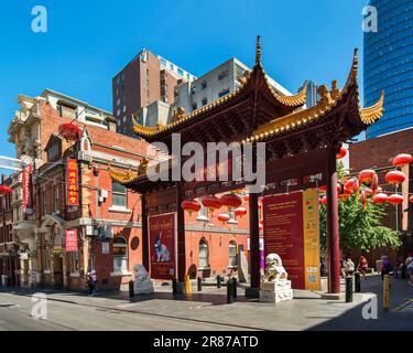 Chinatown Melbourne est la plus longue colonie chinoise continue dans le monde occidental, Victoria, Australie Banque D'Images