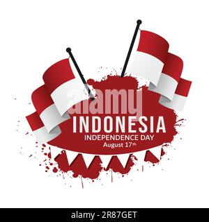 17th août Indonésie concept de jour de l'indépendance Illustration de Vecteur
