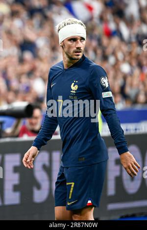 Paris, France. 19th juin 2023. Antoine Griezmann lors des qualifications européennes de l'UEFA Euro 2024, match de football entre la France et la Grèce sur 19 juin 2023 au Stade de France à Saint-Denis, France. Crédit : Victor Joly/Alamy Live News Banque D'Images