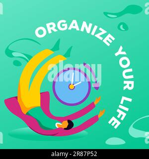 Organisez votre vie, vecteur de couching motivationnel Illustration de Vecteur