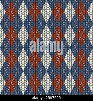 Texture style Argyle. Motif élégant en tissu de chandail Illustration de Vecteur