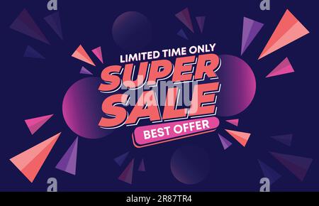 publications promotionnelles du modèle de bannière de réduction de solde flash. modèle de bannière de vente. bannière web pour méga vente promotion rabais vente bannière. grande offre Illustration de Vecteur