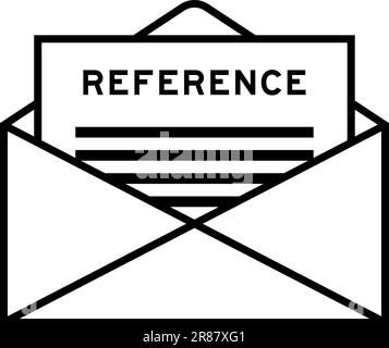 Enveloppe et lettre avec référence mot comme titre Illustration de Vecteur