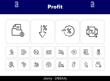 Icône bénéfices Illustration de Vecteur
