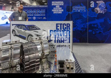 Novi, Michigan, The Battery Show and the Electric and Hybrid Vehicle Technology Expo. The annual event brings thousands to learn about and Stock Photo