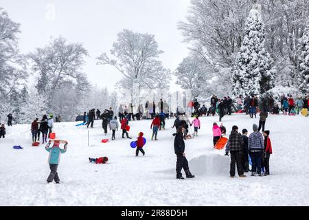 Scène d'hiver dans la région de East Grinstead Banque D'Images