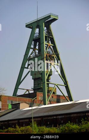 Pithead, mine de charbon Lohberg, Dinslaken, région de la Ruhr, Rhénanie-du-Nord-Westphalie, Allemagne Banque D'Images