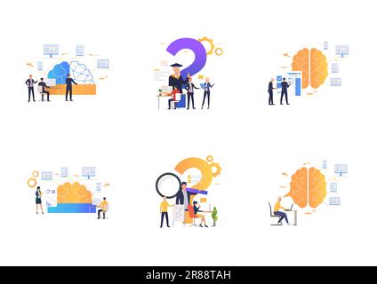 Groupe de travailleurs analysant l'efficacité Illustration de Vecteur