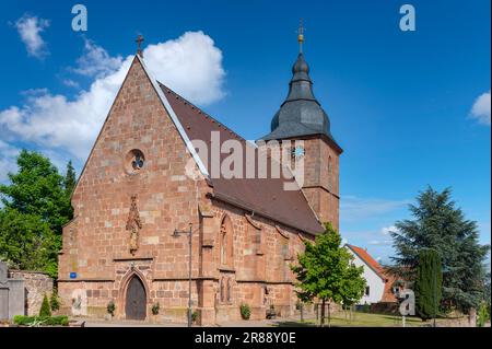 Église paroissiale de Visitation de la Sainte Vierge Marie, Burrweiler, Palatinat, Rhénanie-Palatinat, Allemagne, Europe Banque D'Images