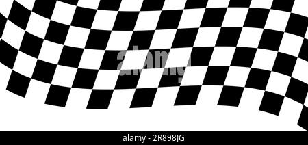 Drapeau de course agité ou fond de chevêtre. Bannière verticale de Motocross, rallye, voiture de sport ou compétition d'échecs avec espace pour le texte. Noir voilé et Illustration de Vecteur
