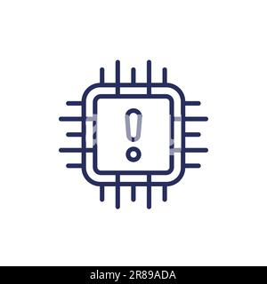 icône de ligne de pénurie d'alimentation microchip Illustration de Vecteur