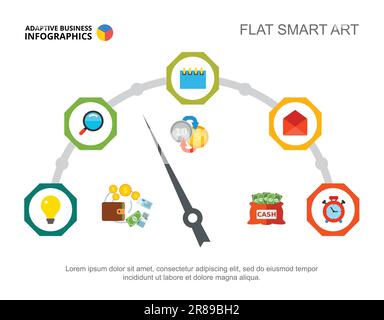 Modèle de diapositive de jauge de devise Illustration de Vecteur