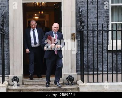 Londres, Royaume-Uni. 20th juin 2023. Ben Wallace, secrétaire d'État à la Défense, part après la réunion du Cabinet Downing Street no 10. Credit: Uwe Deffner/Alay Live News Banque D'Images