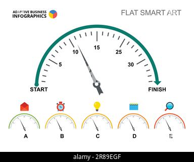 Modèle de diapositive de progression de démarrage Illustration de Vecteur