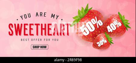 Vous êtes mon lettrage Sweetheart Illustration de Vecteur