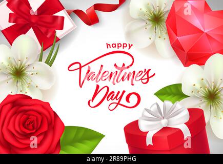 Carte de vœux pour la Saint-Valentin Illustration de Vecteur