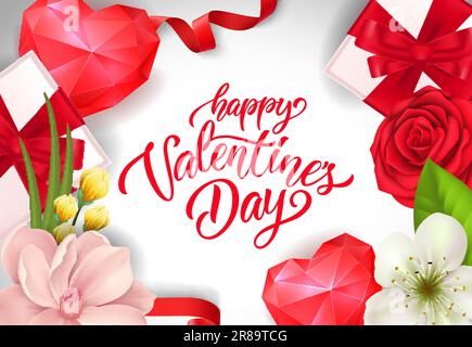 Bonne carte postale de la Saint-Valentin Illustration de Vecteur
