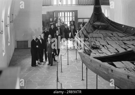 Courant 15-2-1960: Majestés rencontrer un couple royal suédois vital lors d'une visite réussie en Norvège. Photo: Sverre A. Børretzen / Aage Storløkken / Aktuell / NTB ***PHOTO NON TRAITÉE*** Banque D'Images