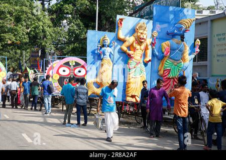 Rath Yatra est l'un des célèbres festivals hindous célébrés dans le monde entier. Banque D'Images