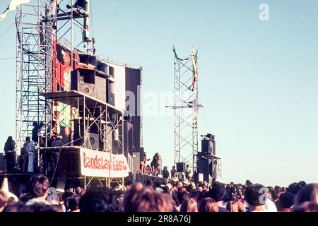 Tina Turner chante avec Ike et Tina Turner Revue au Seattle Pop Festival, juillet 1969. Banque D'Images