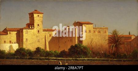 Villa Malta, Rome 1879 par Sanford Robinson Gifford, né Greenfield, NY 1823-mort New York City 1880 Banque D'Images