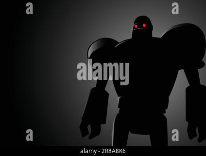 Illustration de silhouette d'un robot Illustration de Vecteur