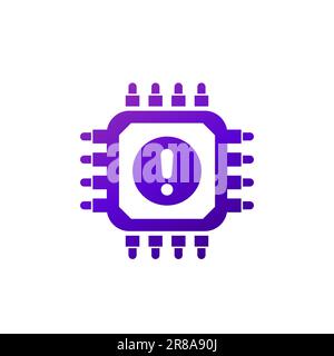 l'icône de pénurie d'alimentation microchip est blanche Illustration de Vecteur