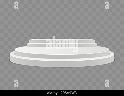 Podium circulaire. Vecteur 3D étages isolé. Illustration de scène vide Illustration de Vecteur