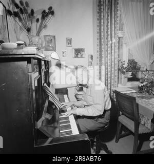 Actuel 33-7-1960: Compositeur au 14 Trond Kverno, 14 ans, a appris avec Knut Nystedt, et compose de la musique. Photo: Ivar Aaserud / Aktuell / NTB ***PHOTO NON TRAITÉE*** Banque D'Images